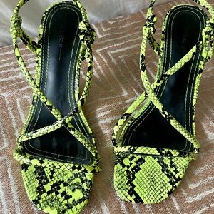 Bershka faux snake skin sandals size 36